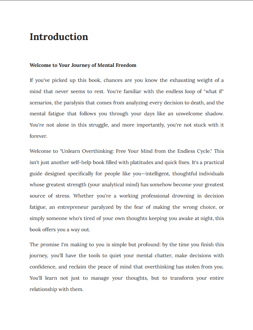 Unlearn Overthinking: Free Your Mind from the Endless Cycle